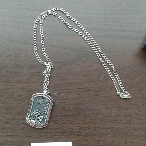 Semper Fi USMC Marines Chain and Dog Tag Unisex - Picture 6 of 16